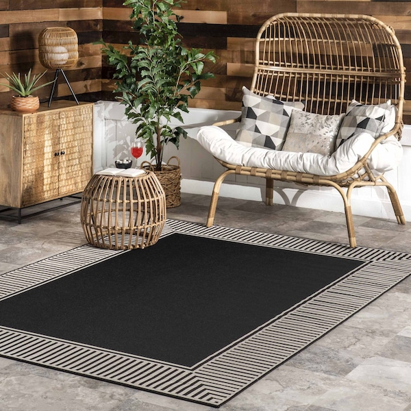 Nuloom Asha Simple Border Indoor/Outdoor Area Rug 8ft x 10ft GBCB02E-8010 - main